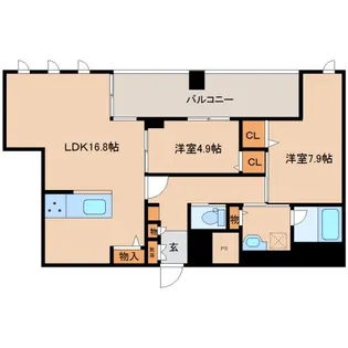 奈良県奈良市大宮町1丁目【マンション】の間取り