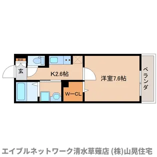 静岡県静岡市葵区瀬名3丁目【アパート】の間取り