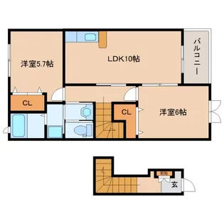 アルモニー法隆寺【2階】の間取り