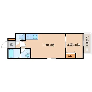 奈良県大和郡山市筒井町【アパート】の間取り