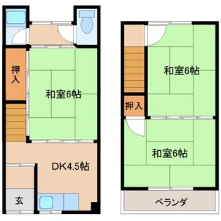 奈良県大和郡山市冠山町【アパート】の間取り