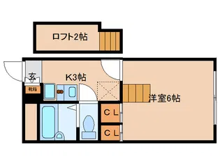 レオパレスレグルス【1階】の間取り