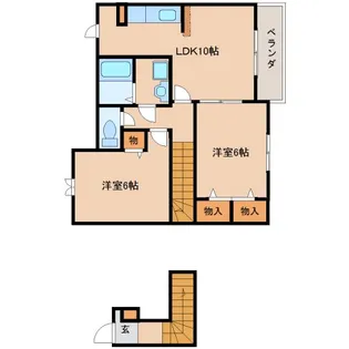 奈良県天理市石上町【アパート】の間取り