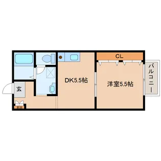 ジュネス平城山A【2階】の間取り