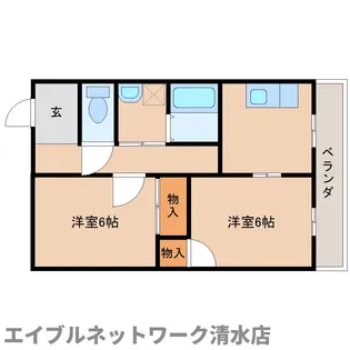 静岡県静岡市清水区有東坂1丁目【マンション】の間取り