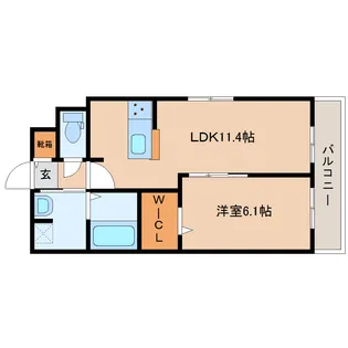 奈良県大和郡山市額田部北町【アパート】の間取り
