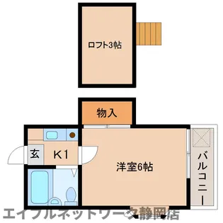 静岡県静岡市葵区一番町【アパート】の間取り