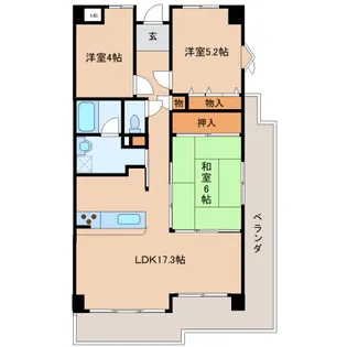 奈良県奈良市三松3丁目【マンション】の間取り