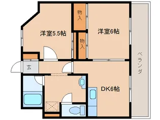 南都ハイツ【5階】の間取り