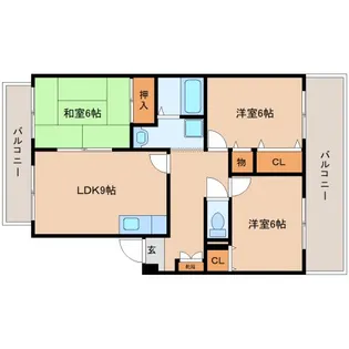 奈良県奈良市二条大路南3丁目【アパート】の間取り