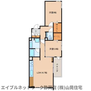 静岡県静岡市葵区西草深町【マンション】の間取り