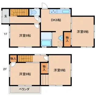 奈良県奈良市四条大路3丁目【一戸建】の間取り