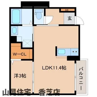 奈良県香芝市西真美2丁目【アパート】の間取り