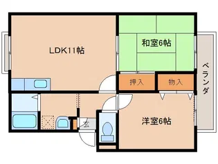 ウインド谷口【1階】の間取り