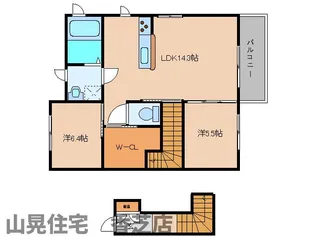 奈良県香芝市良福寺【アパート】の間取り