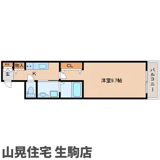 奈良県生駒市辻町【アパート】の間取り