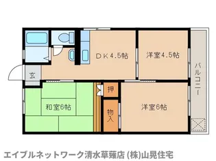 静岡県静岡市葵区瀬名中央1丁目【アパート】の間取り