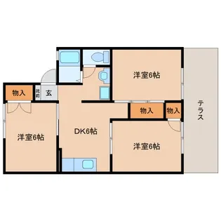 奈良県橿原市八木町3丁目【アパート】の間取り