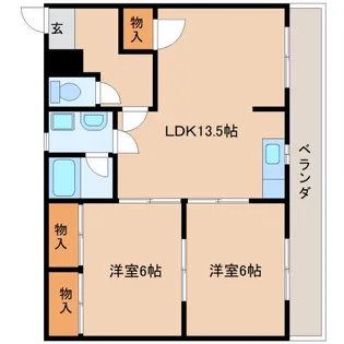 静岡県静岡市葵区瀬名3丁目【マンション】の間取り