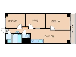 奈良県大和高田市昭和町【マンション】の間取り