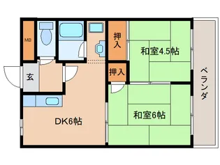 奈良県生駒市東生駒1丁目【マンション】の間取り