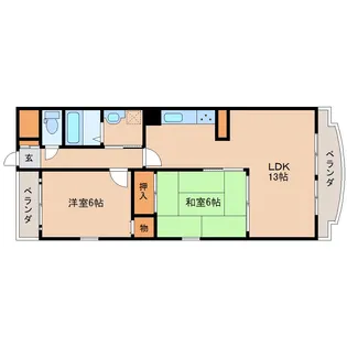 富士ビル一番館【703号室】の間取り