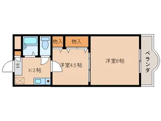 奈良県香芝市五位堂4丁目【マンション】の間取り