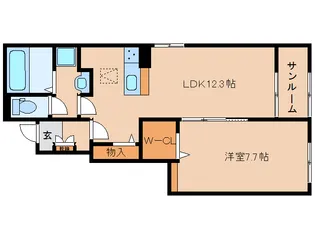 奈良県奈良市白毫寺町【アパート】の間取り