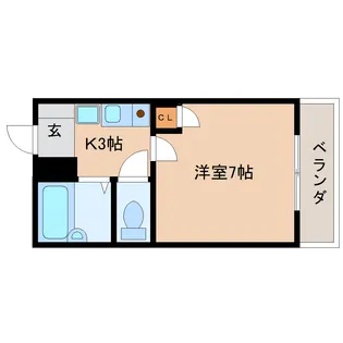 奈良県奈良市三碓3丁目【アパート】の間取り