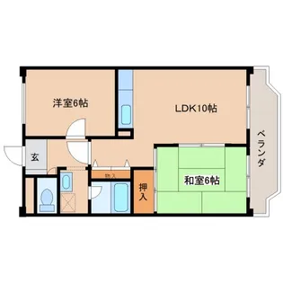 奈良県生駒市東生駒1丁目【マンション】の間取り