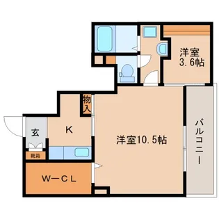 メゾン・アルバ【1階】の間取り