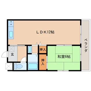 内田山ハイツ【2階】の間取り