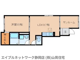 静岡県静岡市葵区昭府1丁目【アパート】の間取り