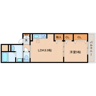 奈良県生駒市萩の台1丁目【アパート】の間取り