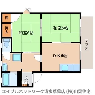 静岡県静岡市葵区瀬名6丁目【アパート】の間取り