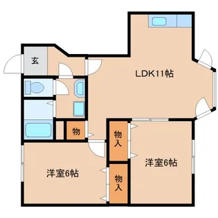 奈良県天理市二階堂上ノ庄町【アパート】の間取り