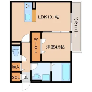 奈良県奈良市高畑町【アパート】の間取り