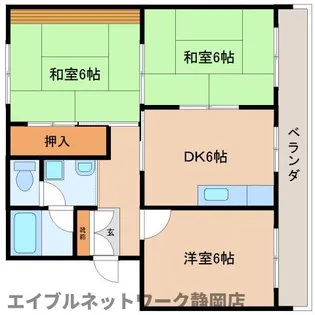 静岡県静岡市葵区新伝馬2丁目【マンション】の間取り