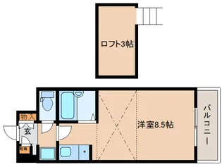タクティ大安寺【4階】の間取り