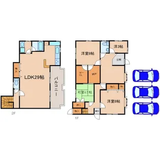 奈良県奈良市学園中3丁目【一戸建】の間取り