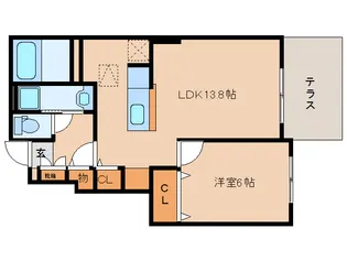 メゾンウールーズ【1階】の間取り