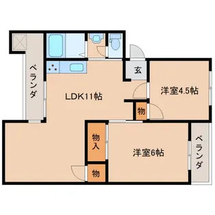 奈良県橿原市新賀町【マンション】の間取り