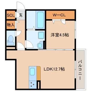 奈良県奈良市高畑町【アパート】の間取り