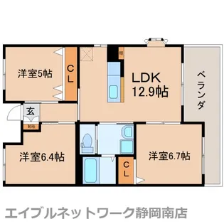 3LDKの間取り画像