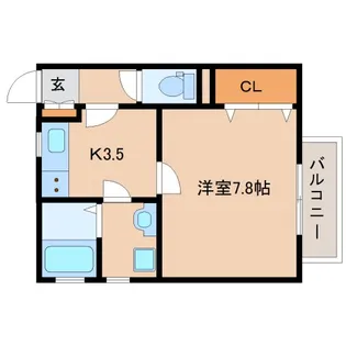 奈良県奈良市西大寺赤田町1丁目【アパート】の間取り