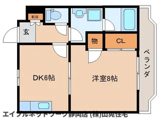 静岡県静岡市葵区籠上【マンション】の間取り