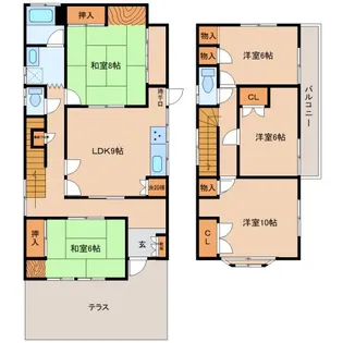奈良県北葛城郡王寺町元町2丁目【一戸建】の間取り