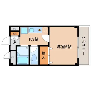 奈良県奈良市法蓮町【マンション】の間取り