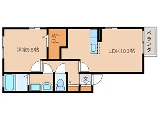 ラフィーネメゾン【2階】の間取り