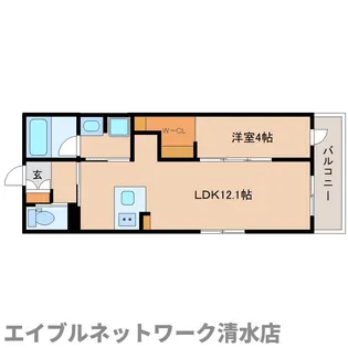 静岡県静岡市清水区大手1丁目【マンション】の間取り